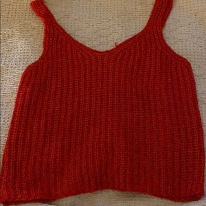 Moon and Madison red sweater tank